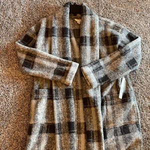 Caslon plaid sweater/jacket